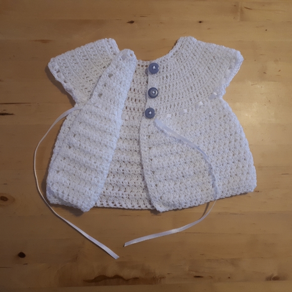 Crochet Baby Cardigan👶 | ♡0-3 M | Brand New♡ - Picture 6 of 14